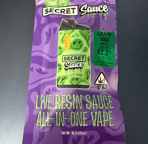 Dime Bag- Grape Dosi Live Resin Sauce AIO 1g (I)