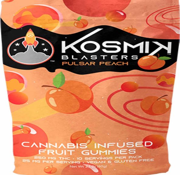 Kosmik - 250mg Gummies - Sour Pulsar Peach