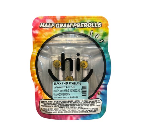 Hi Canna - Black Cherry Gelato - 6 Pack Prerolls 3G