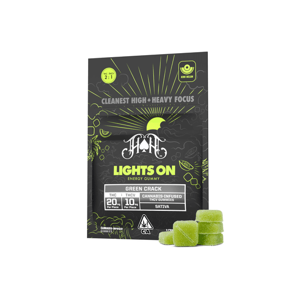 Heavy Hitters - Lights On THC/THCV Gummy 100mg - 2:1 - Green Crack