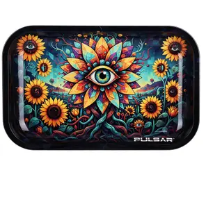 AFG Distribution- Eyes of the Sunflower- Pulsar- Metal Rolling Tray- 11 x 7