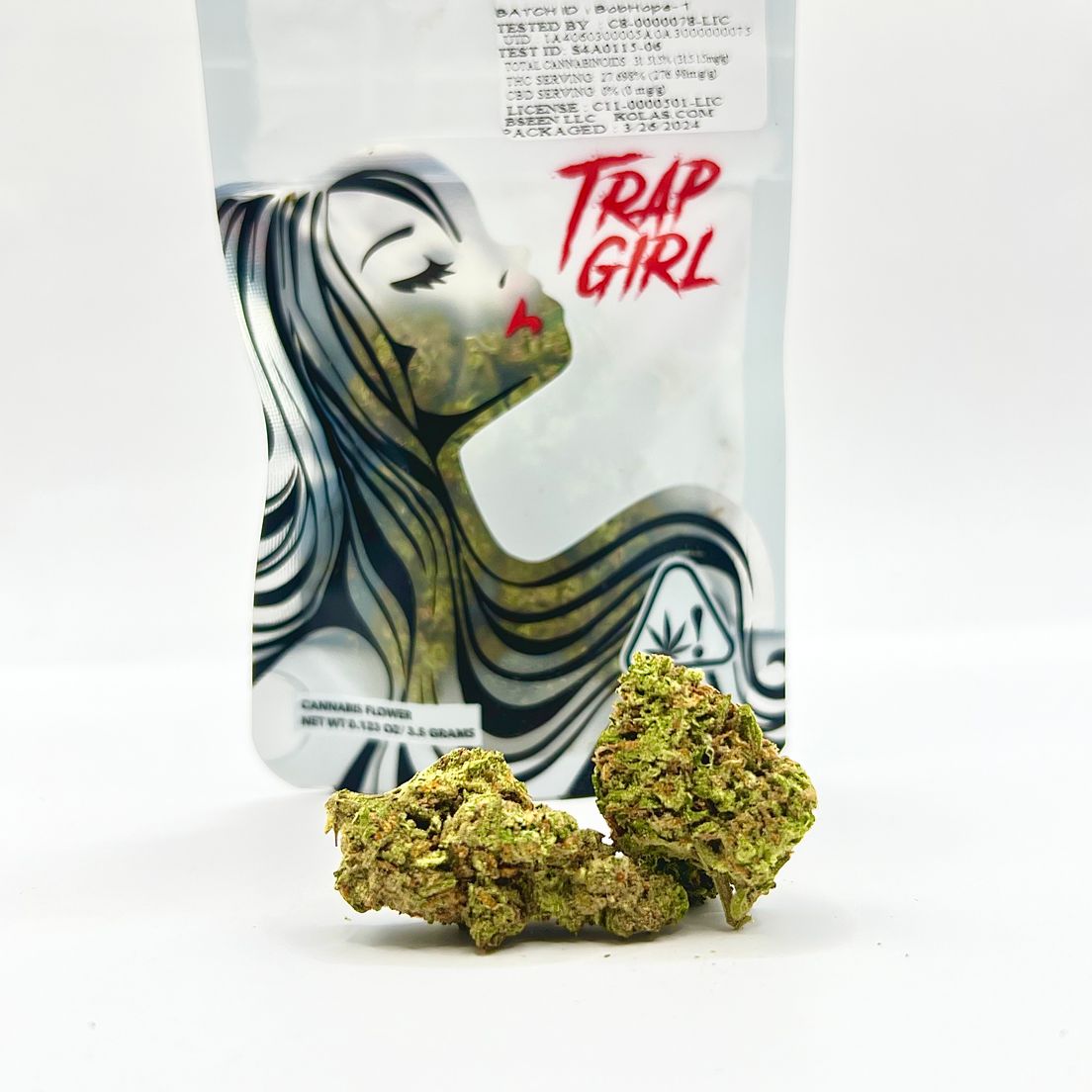 PRE-ORDER ONLY 1/8 Bob Hope (27.7%/Hybrid - Sativa Dominant) - Trap Girl