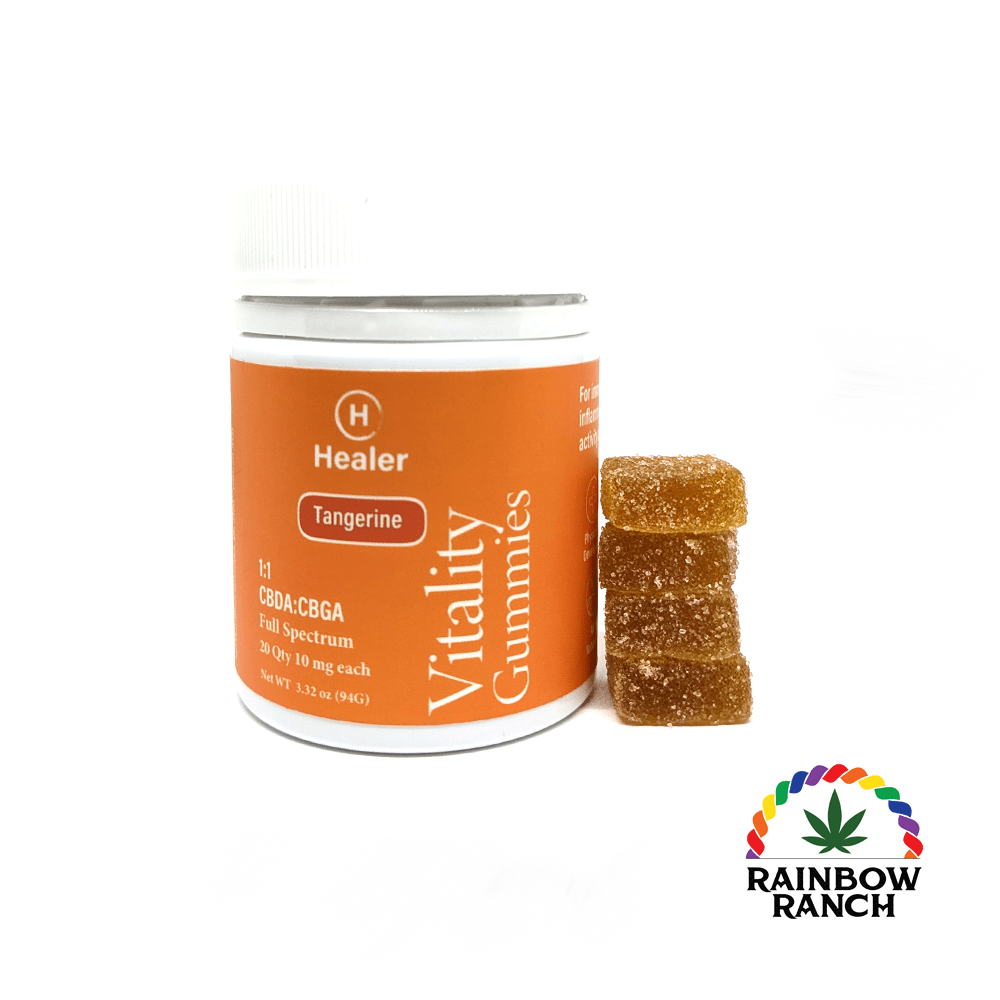 Healer Vitality CBDA:CBGA Gummies - 10mg each - 200mg total - 20 pcs
