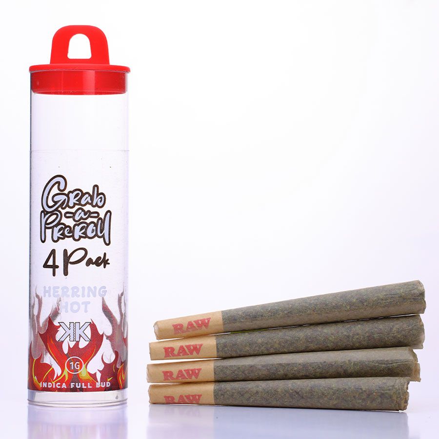 1G X 4 Herring Hot Grabba Pre Roll 4 Pack by Kushkraft