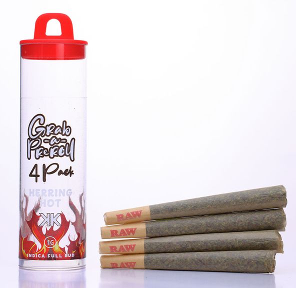 1G X 4 Herring Hot Grabba Pre Roll 4 Pack by Kushkraft