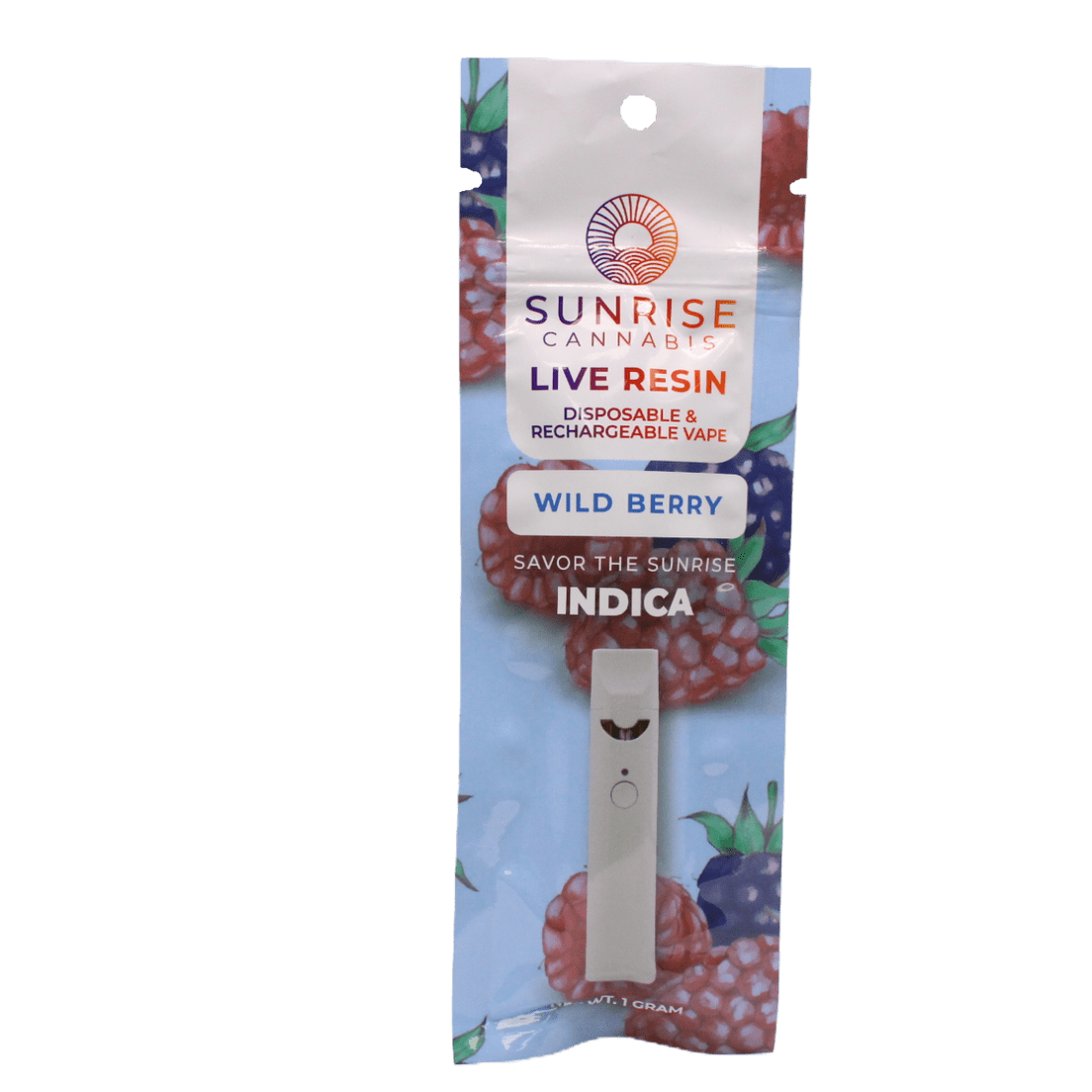 SUNRISE CANNABIS WILD BERRY LIVE RESIN DISPOSABLE 1G