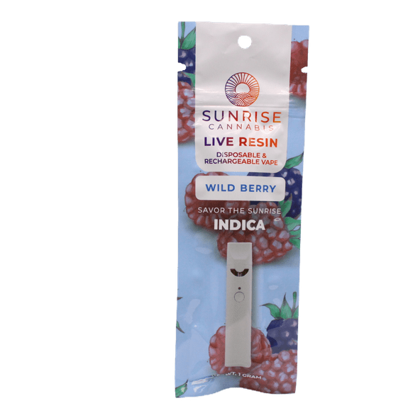 SUNRISE CANNABIS WILD BERRY LIVE RESIN DISPOSABLE 1G
