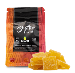 200mg Sativa Lemon Shatter Chews by Euphoria Extractions (20mg x10)