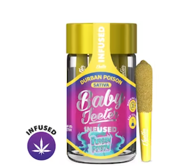 Baby Jetter -Infused Pre-rolls - Durban Poison 0.5g - 5 pack (46.83% THC)