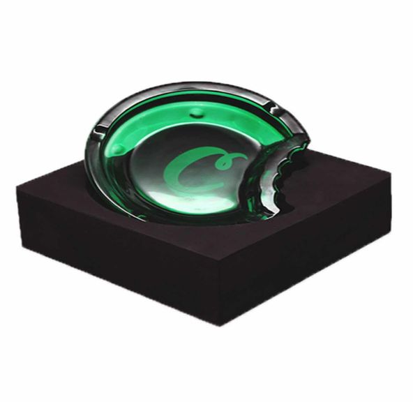 Ash Tray - Glass Cookies (Green)