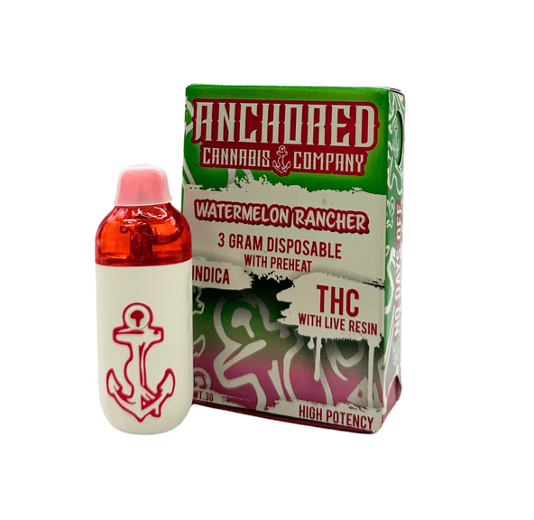ANCHORED CANNABIS 3G WATERMELON RANCHER DISPOSABLE