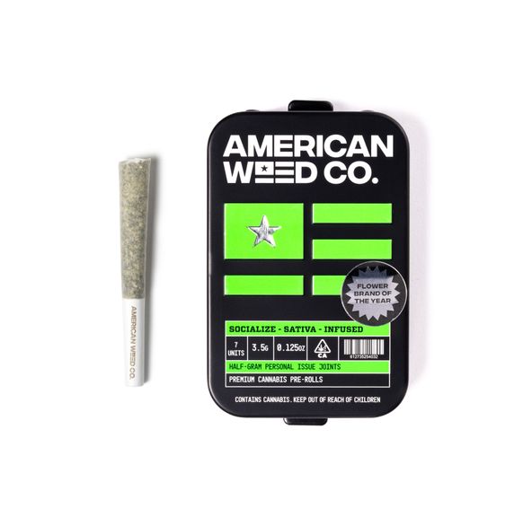 American Weed Co. Infused Pre-roll Pack Citrus Bomb 3.5
