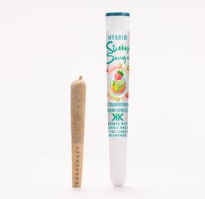 1 x 0.5g Infused Sticky Banger Pre-Roll Hybrid Strawberry Kiwi Spritz by KushKraft