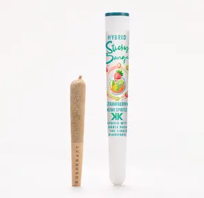 1 x 0.5g Infused Sticky Banger Pre-Roll Hybrid Strawberry Kiwi Spritz by KushKraft
