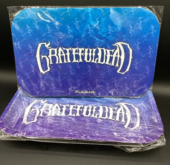 AFG Distribution- Dancing Skellies- Grateful Dead- Pulsar- Metal Rolling Tray- Magnetic Lid- 11 x 7