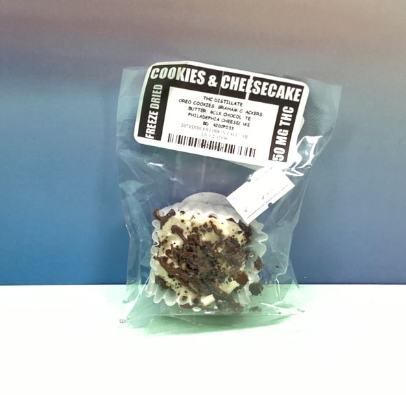 207 Edibles- Cookies- Cheesecake Bites- Freeze Dried- THC Distillate- 50mg