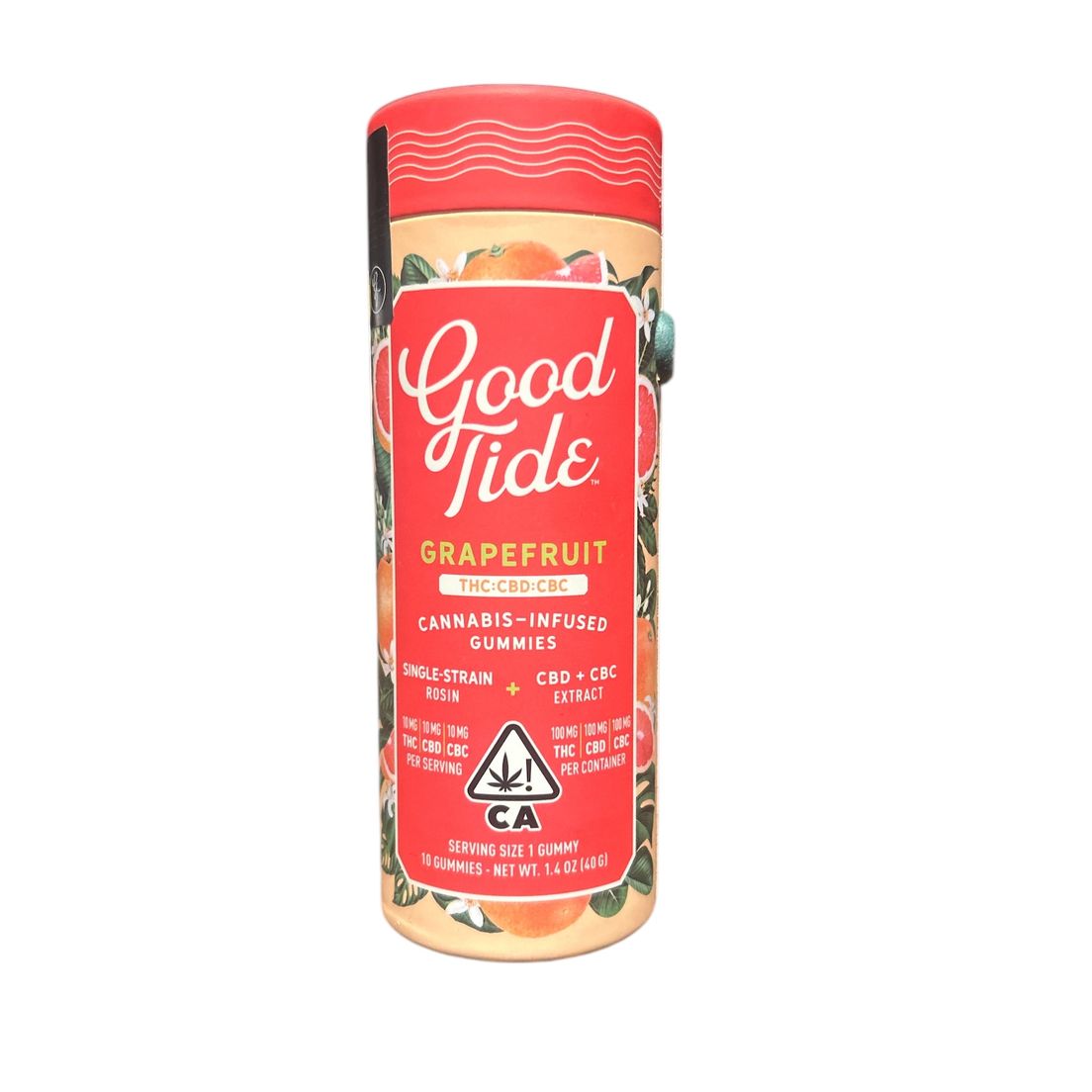 Good Tide - Grapefruit 1:1:1 THC/CBD/CBC Rosin Gummies 10pk 100mg