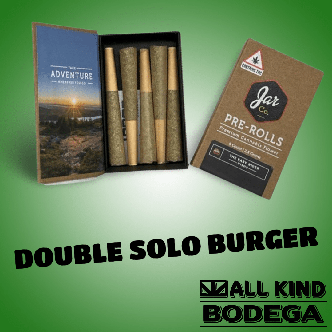 Double Solo Burger .5g Preroll 5 pack (2.5g total) (@jarcannabis2.0)