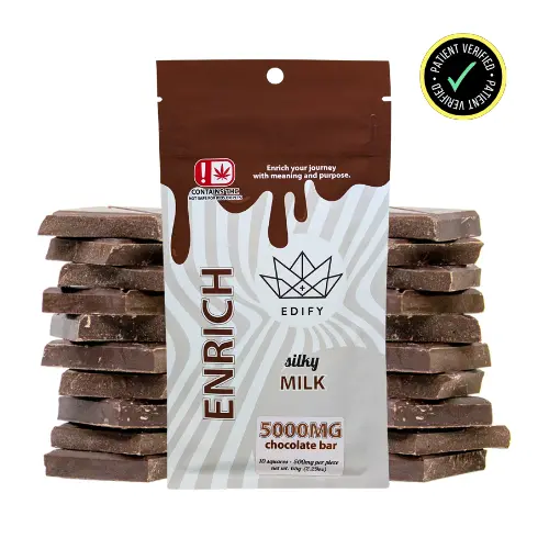 EDIFY SILKY MILK CHOCOLATE BAR 5000MG