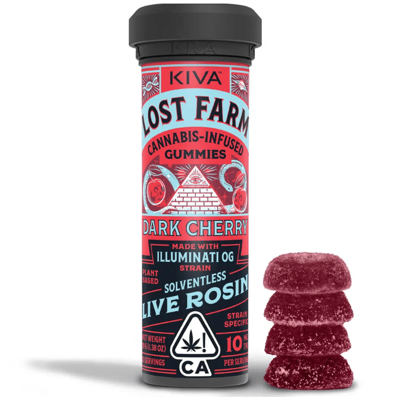 Lost Farm Dark Cherry Illuminati OG Live Rosin Gummies