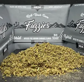 FUZZIES ROLL YOUR OWN HYBRID 1/4 OUNCE THC 35.78%