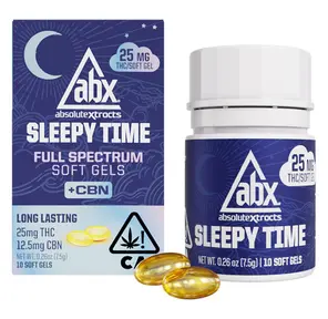 ABX - 25mg Sleepy Time Solventless + CBN Soft Gels - 10ct