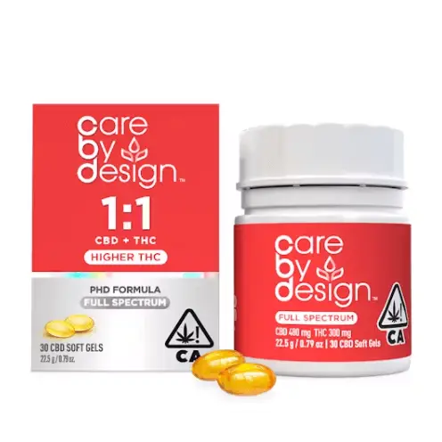 1:1 Full Spectrum CBD Soft Gels THC 30ct 22.50 g