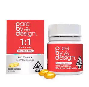1:1 Full Spectrum CBD Soft Gels THC 30ct 22.50 g