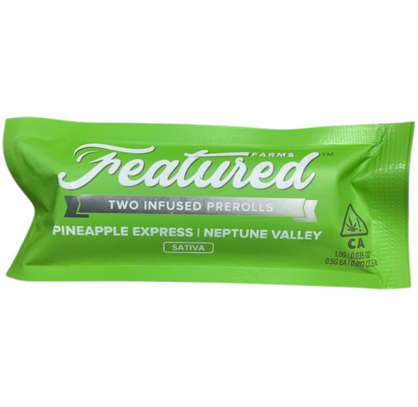 Featured Farms - Pineapple Express 2pk Infused Preroll 1g