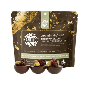 1:1 CBN:THC Cherry Pistachio Midnight Chocolates