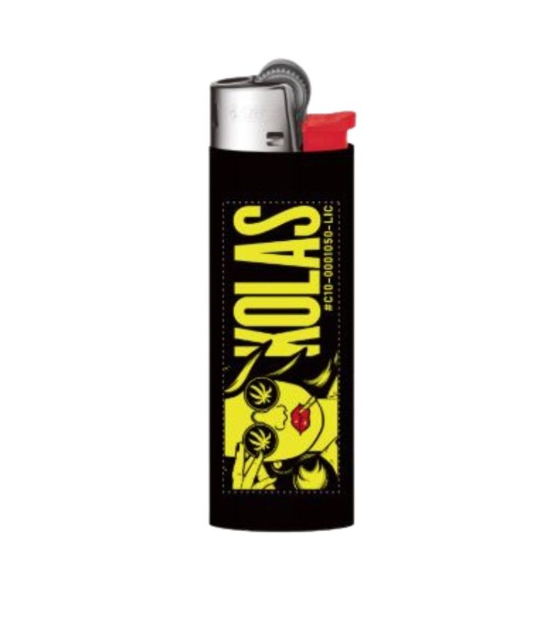 Kolas Branded Bic Lighter Green Girl