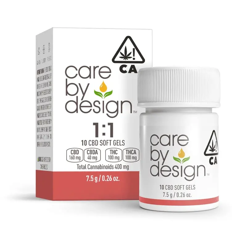1:1 Full Spectrum CBD Soft Gels 100mg THC 10ct 7.50 g