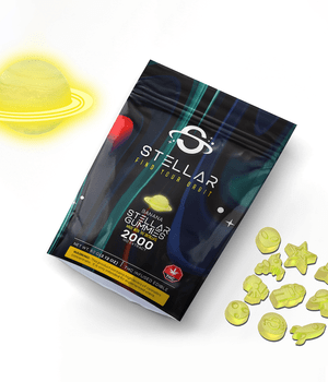 Banana Galaxy Gummies 2000mg by Stellar Treats