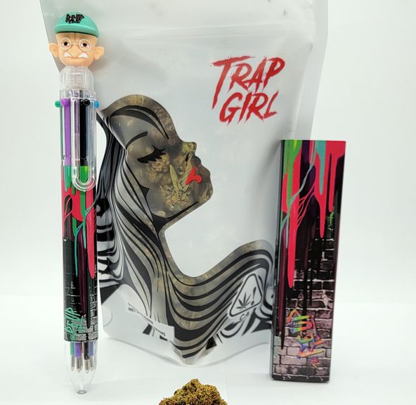 *Deal! $105 1 oz. Gushers (31.43%/Hybrid) - Trap Girl + Multi-Color Pen + Rolling Papers