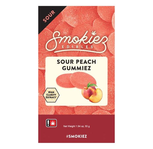 Smokiez - Sour Peach fruit chews 100mg