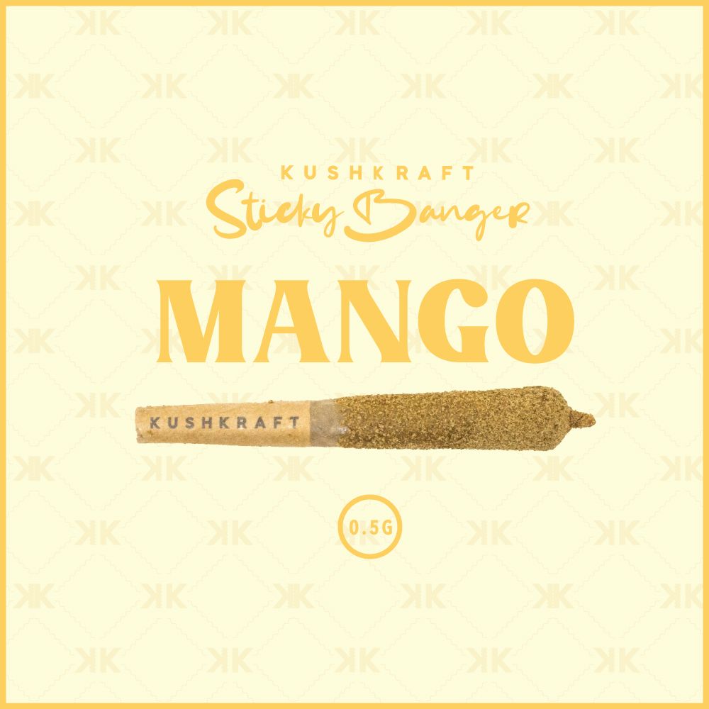 1 x 0.5g Infused Sticky Banger Pre-Roll Sativa Mango by KushKraft