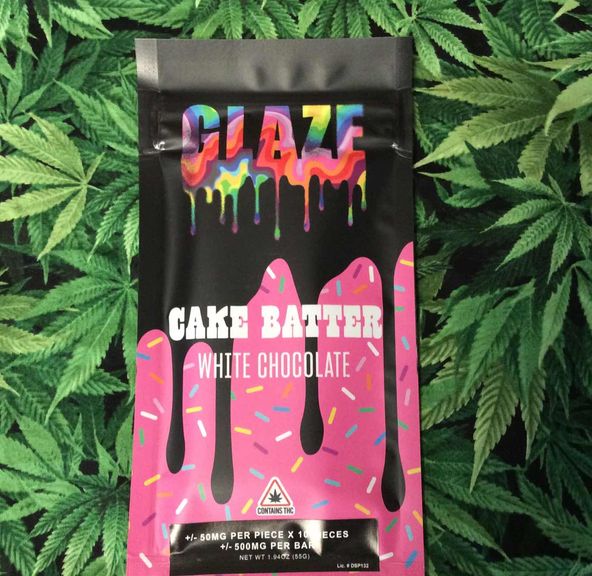 GLAZE 500mg Chocolate Bar - Cake Batter