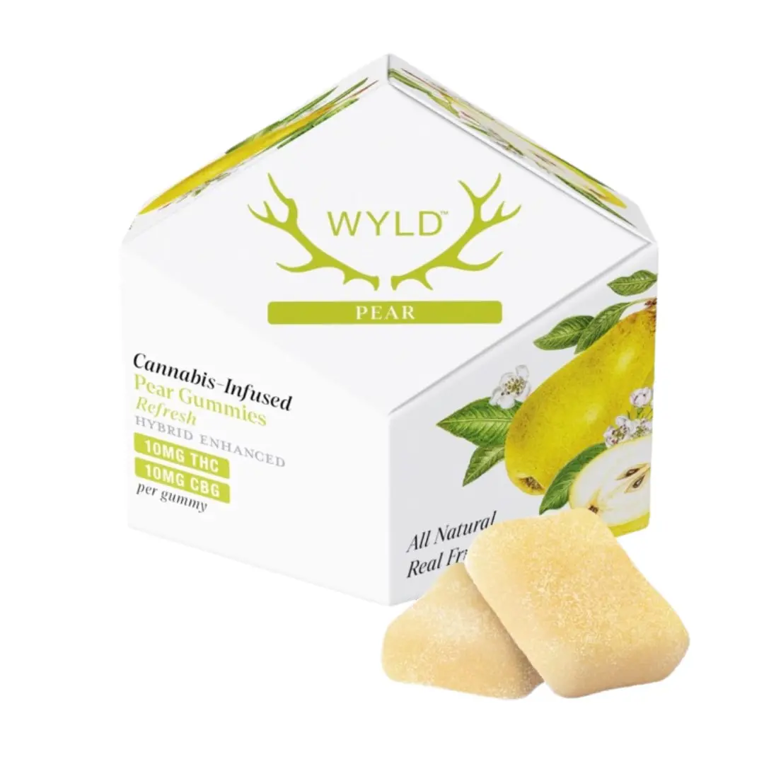 Wyld Fruit Chews Pear 100mg THC / 100mg CBG