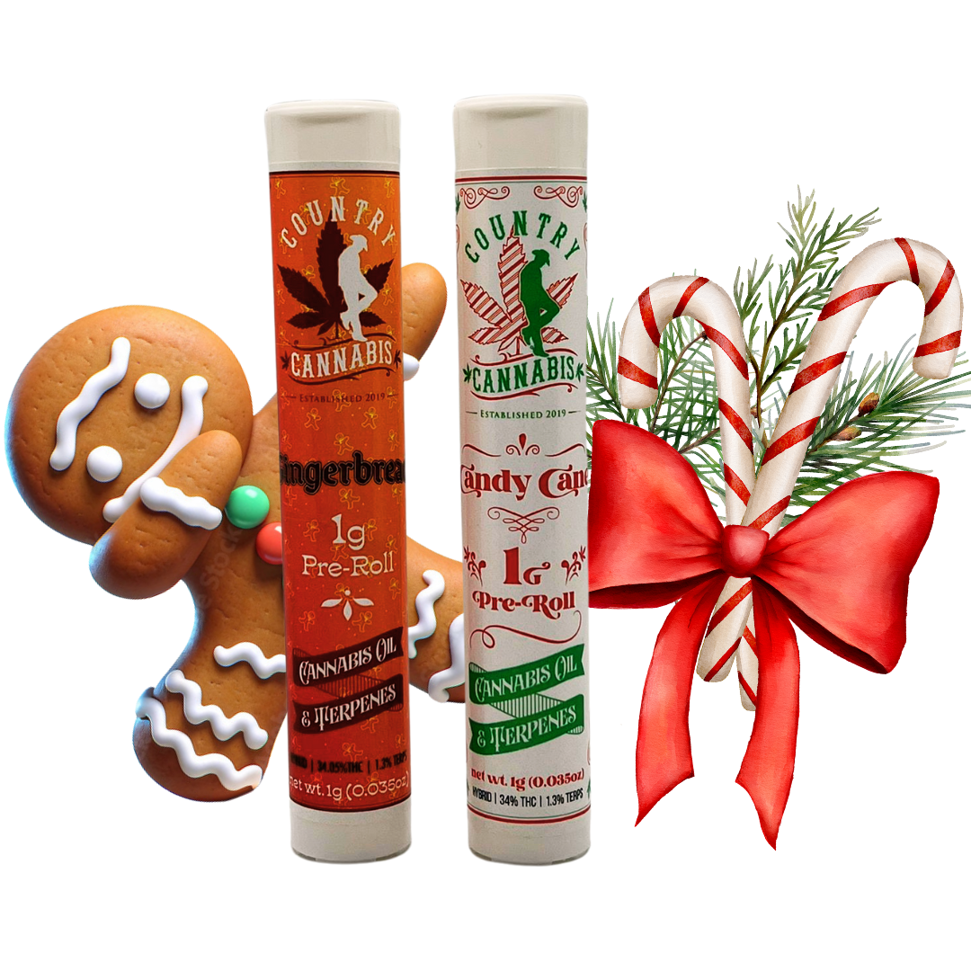 Country Cannabis 1G Infused Pre Roll (Candy Cane)
