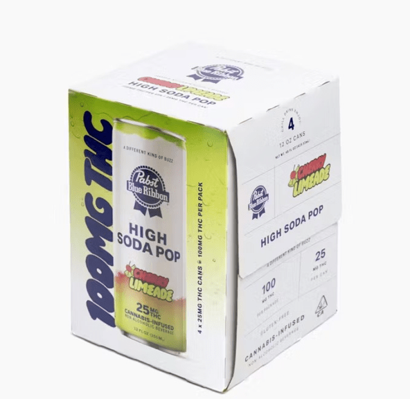 Blue Ribbon Infused Seltzer Cherry Limeade 4pk 100mg