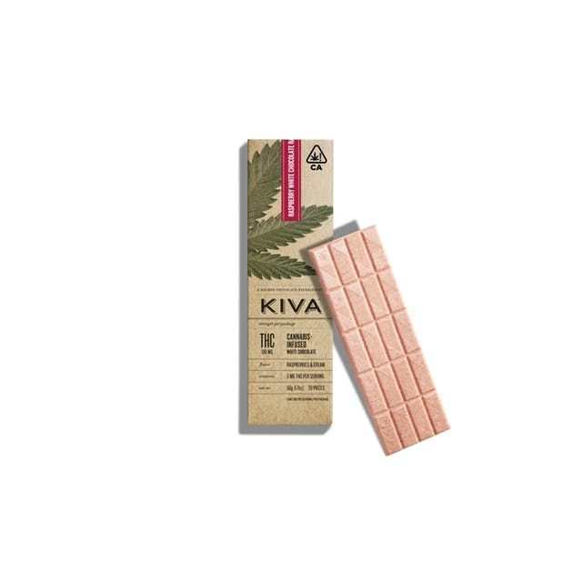 Kiva - Raspberries & cream white Chocolate 100mg