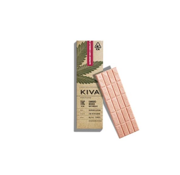 Kiva - Raspberries & cream white Chocolate 100mg