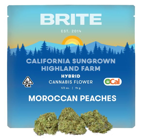 BRITE Highland OCal Flower (14g) - Hybrid - Moroccan Peaches