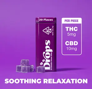 Drops 20pk Blackberry Gummies 200mg CBD / 100mg THC