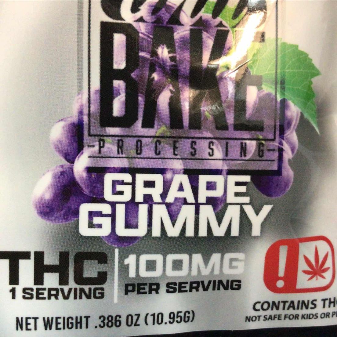Grape 100 mg single gummy