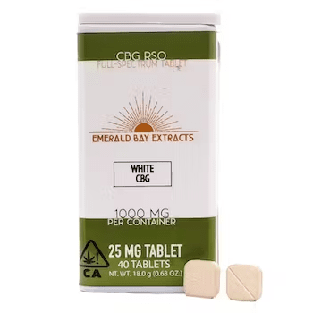 ** Emerald Bay Extracts RSO Tablets - White CBG (1000mg)