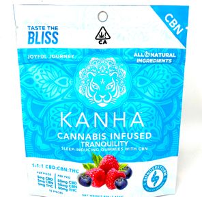 B2G1! - Kanha - CBN - Tranquility - 1:1:1 - 50mg CBD : 50mg CBN : 50mg THC - 150mg!