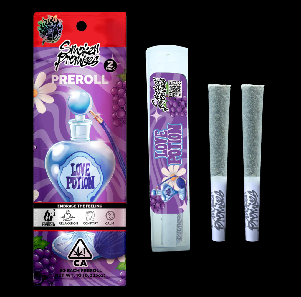 SMOKEN PROMISES PREROLL- 1G LOVE POTION (2CT)