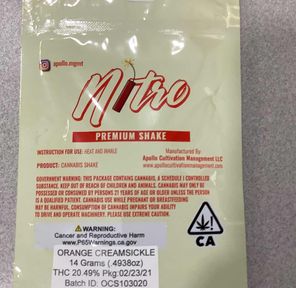 (Apollo) Orange Creamsickle 14G Nitro Shake