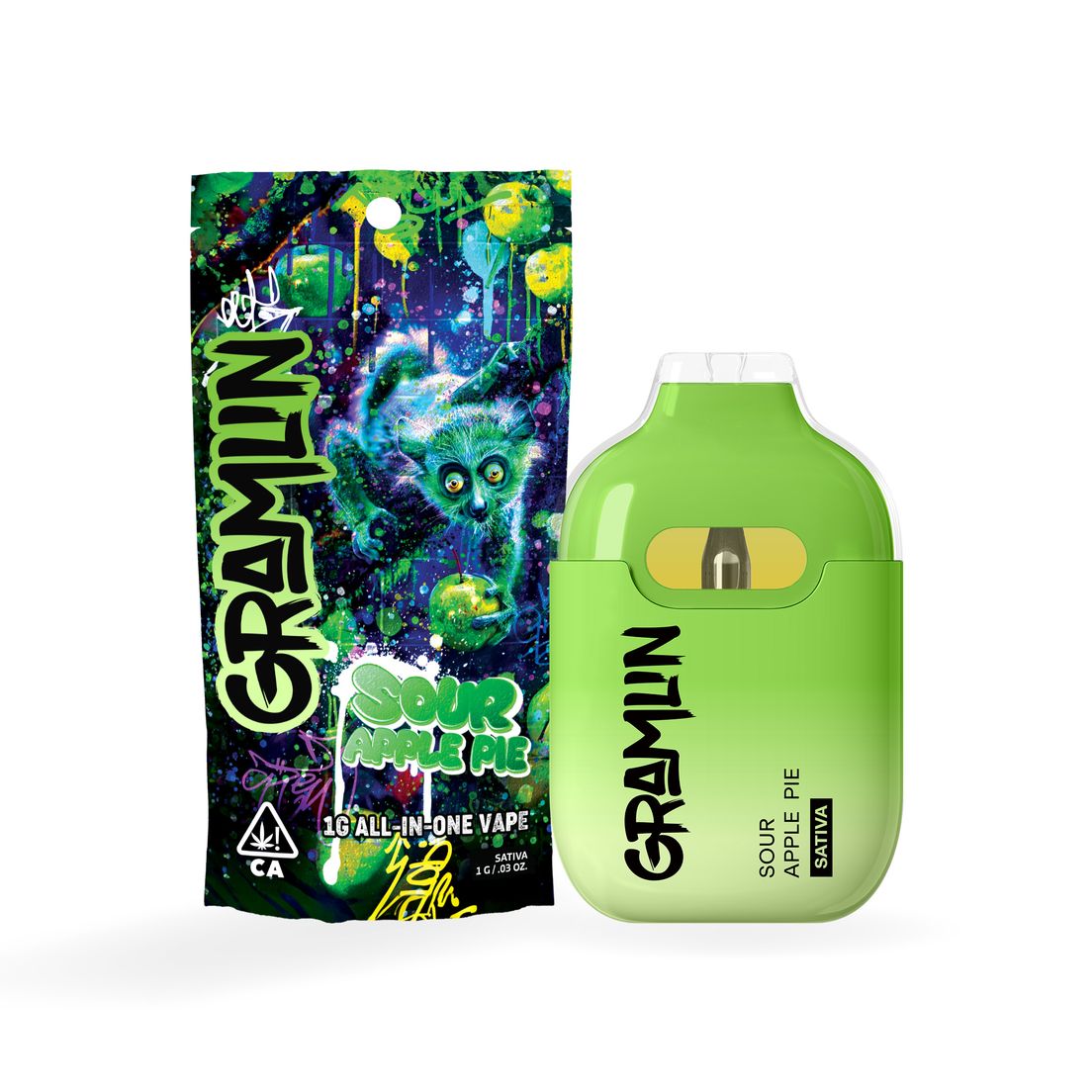 Gramlin - AIO Vape - 1g - Sour Apple Pie
